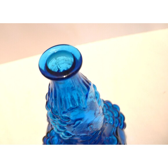 Vintage Genie Bottle Grapes with Stopper Empoli Blue - Picture 6 of 9